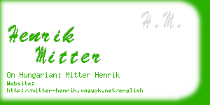 henrik mitter business card